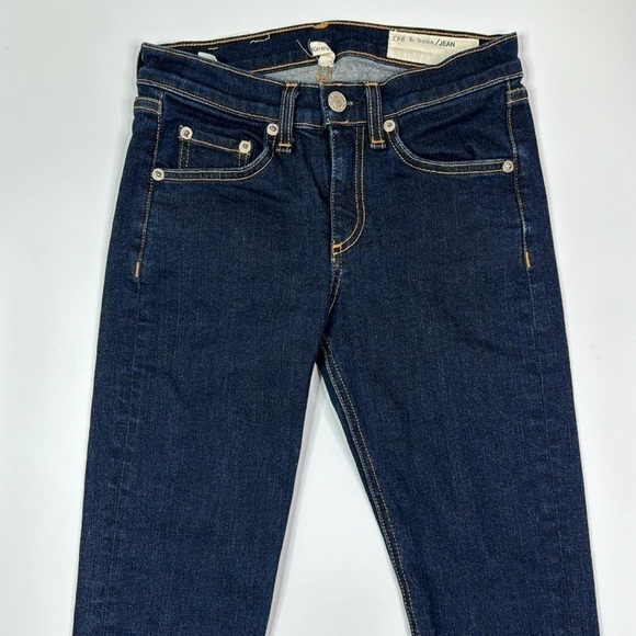 Rag & Bone High Rise Skinny Heritage Dark Wash Jeans Size 24 - Picture 2 of 14